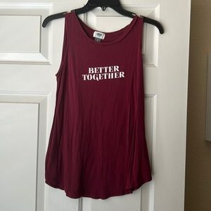 Maroon Sleeveless Top - “Better Together”